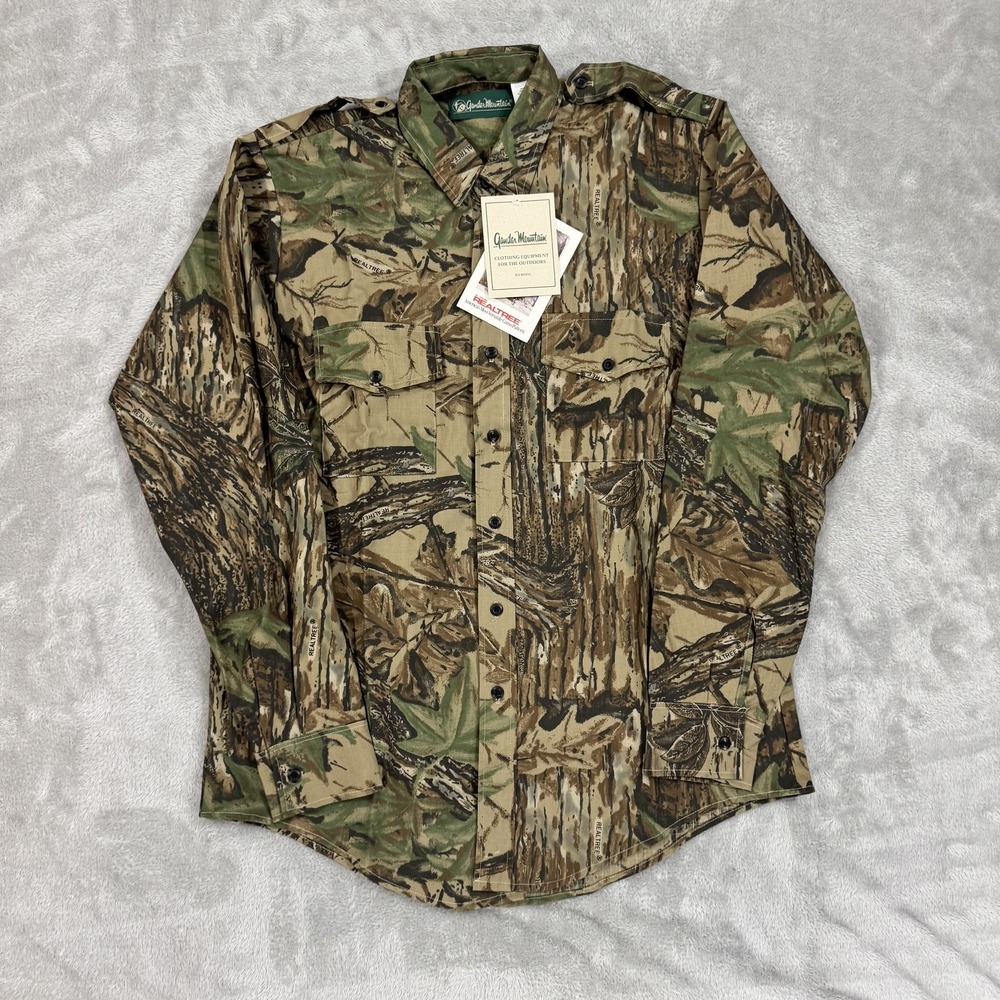 Hunting Shirt Mens Large Realtree Camo Ripstop Vintage Gander Mountain USA Field